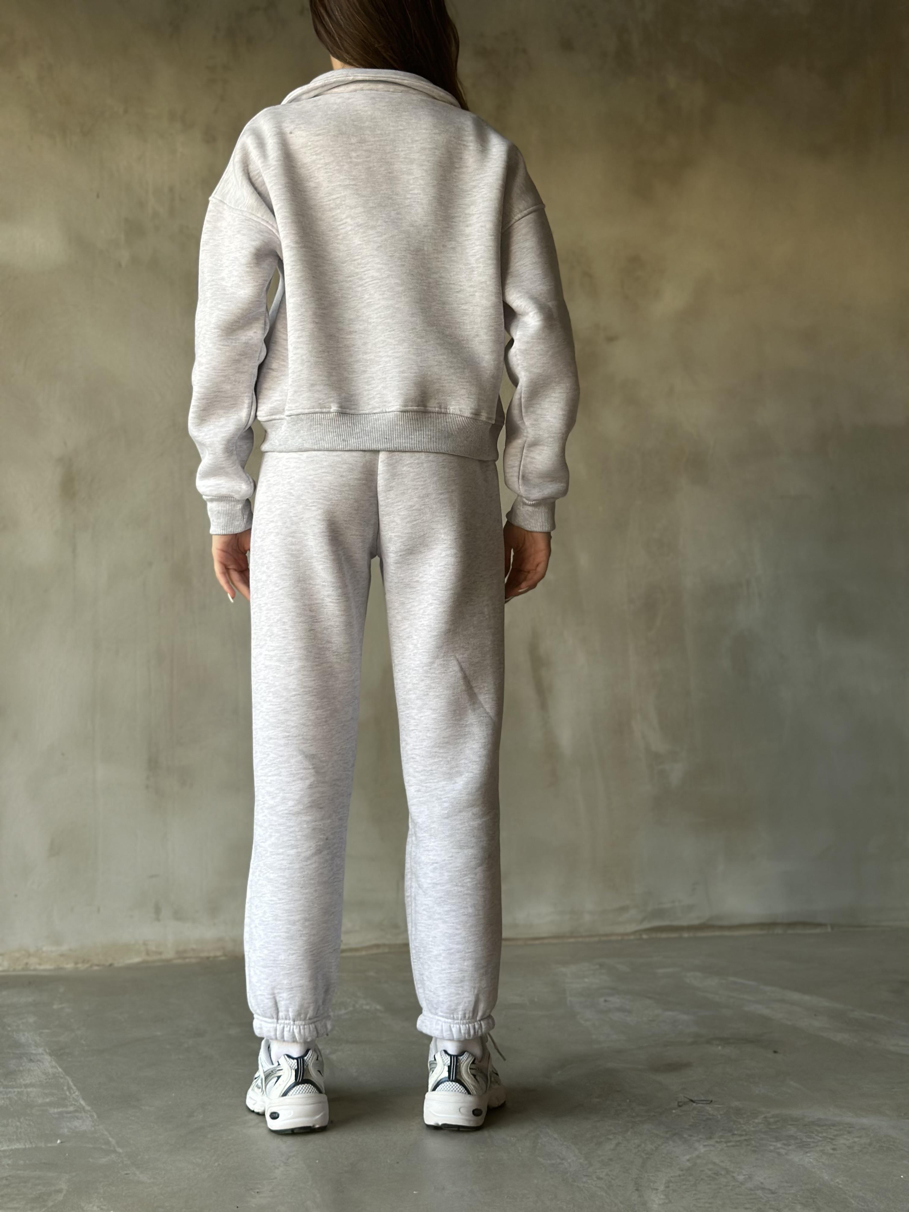 Polo Yaka Jogger Eşofman Takmı - Gri