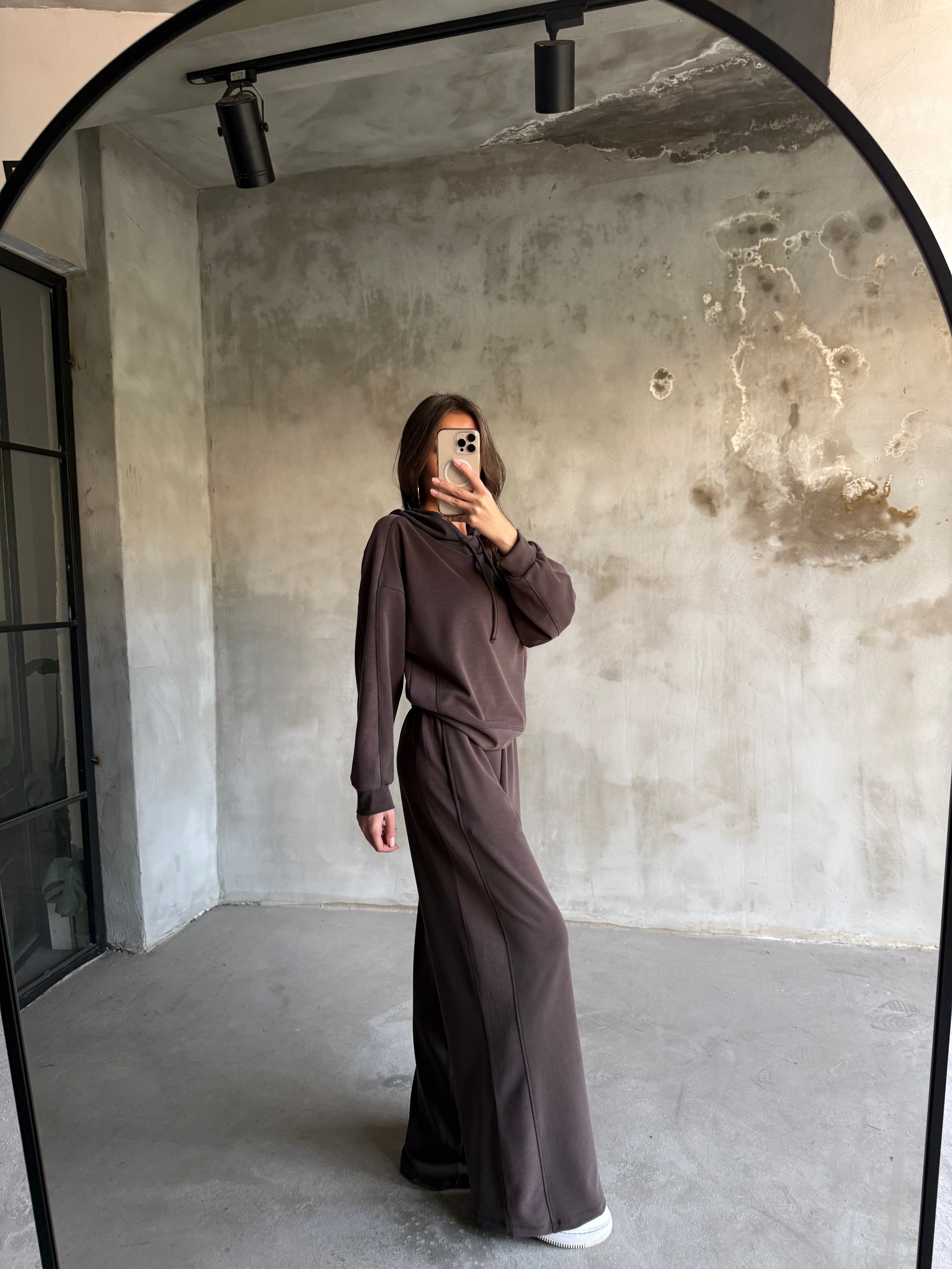 Premium Basic Modal Takım - Kahverengi