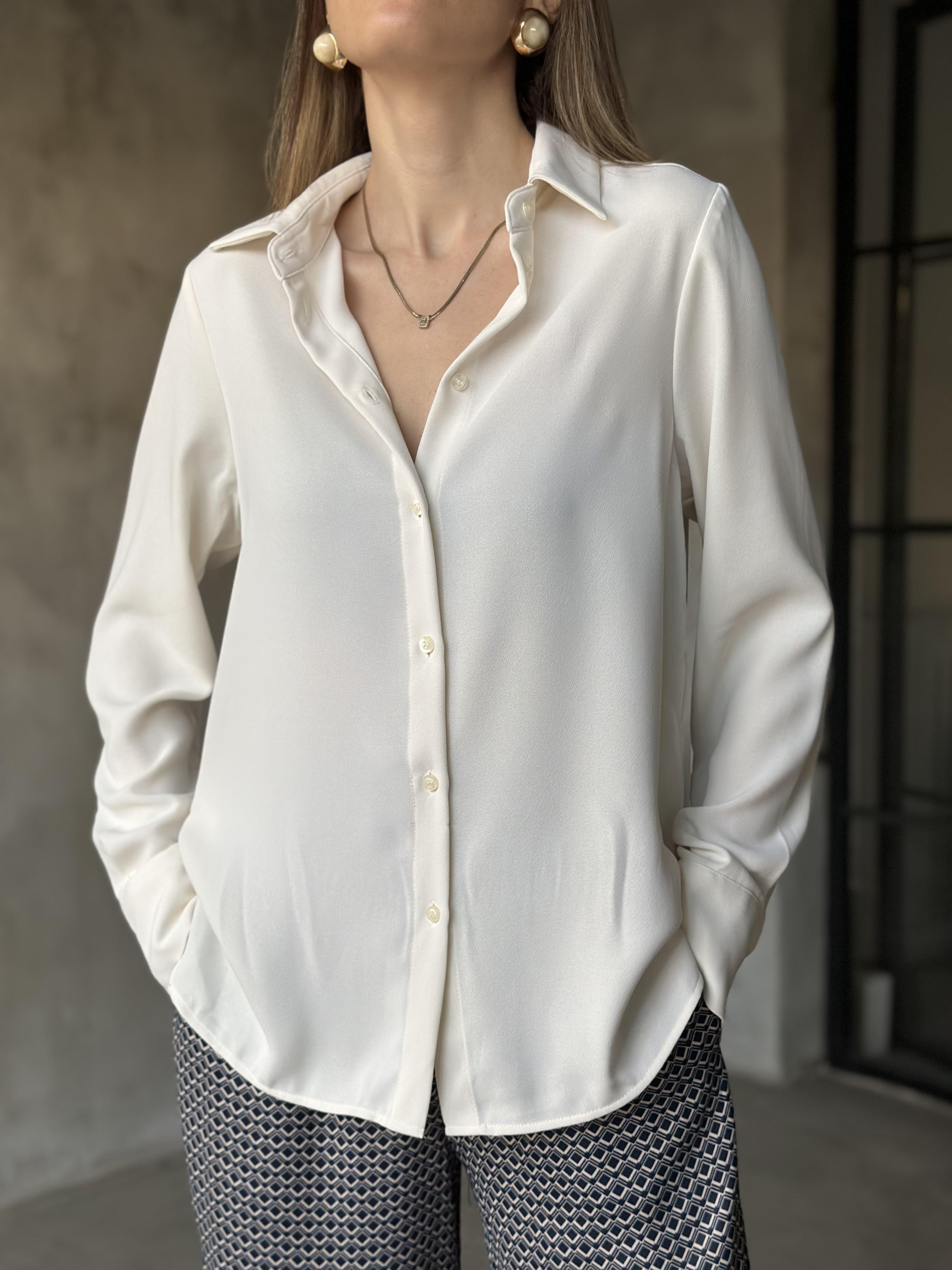 Premium Relaxed Fit Kırık Beyaz Gömlek