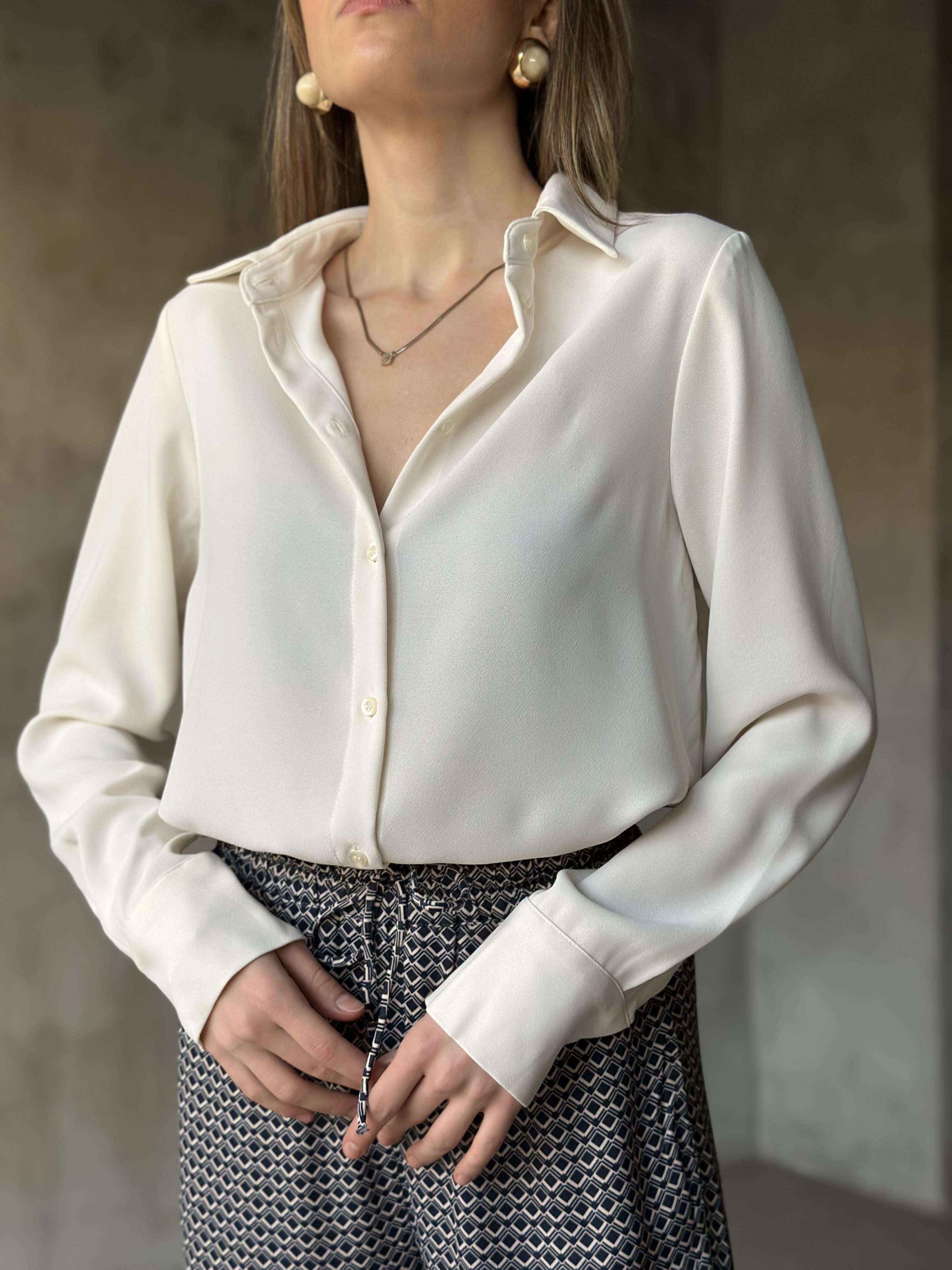 Premium Relaxed Fit Kırık Beyaz Gömlek