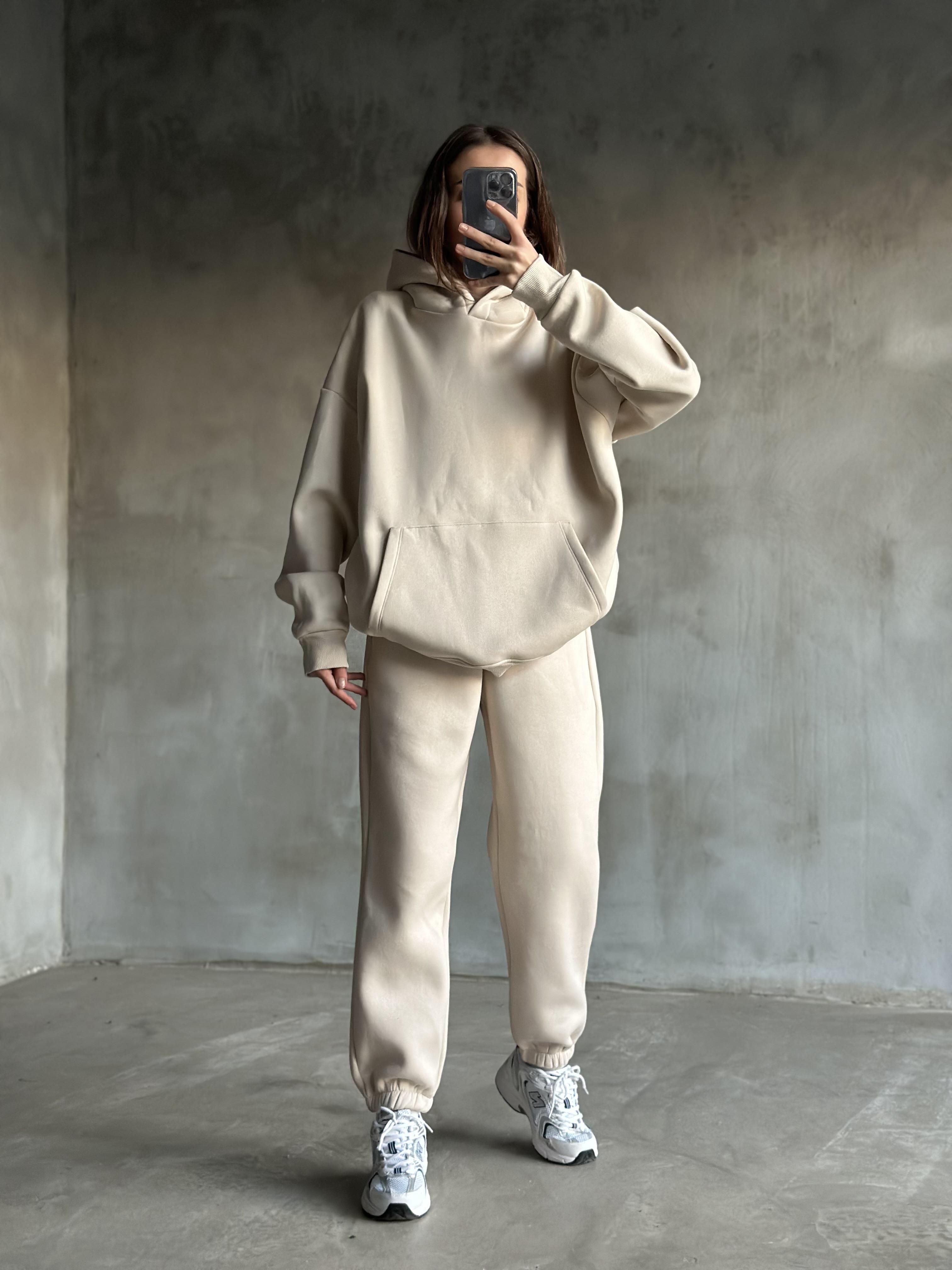 Rope Unisex Oversize Takım - Bej