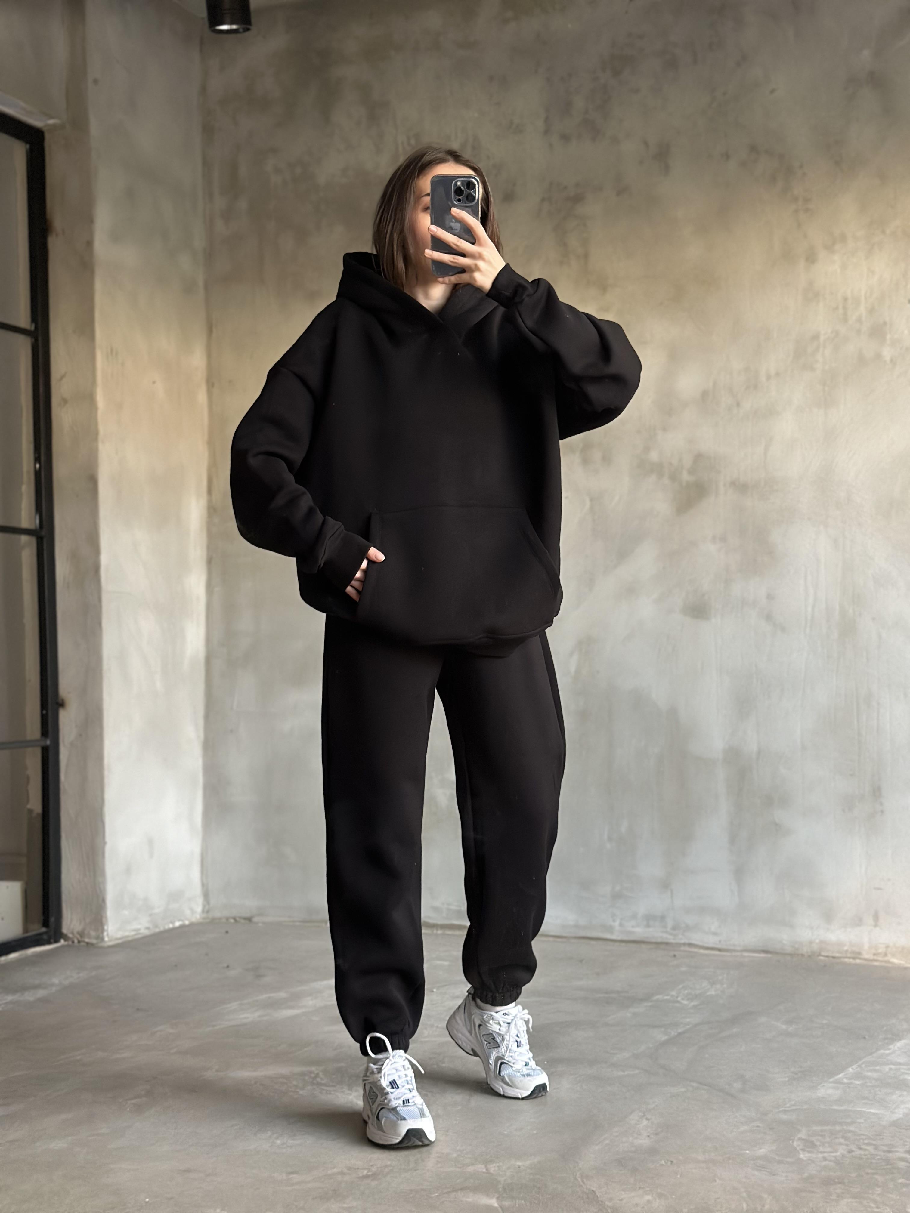 Rope Unisex Oversize Takım - Siyah