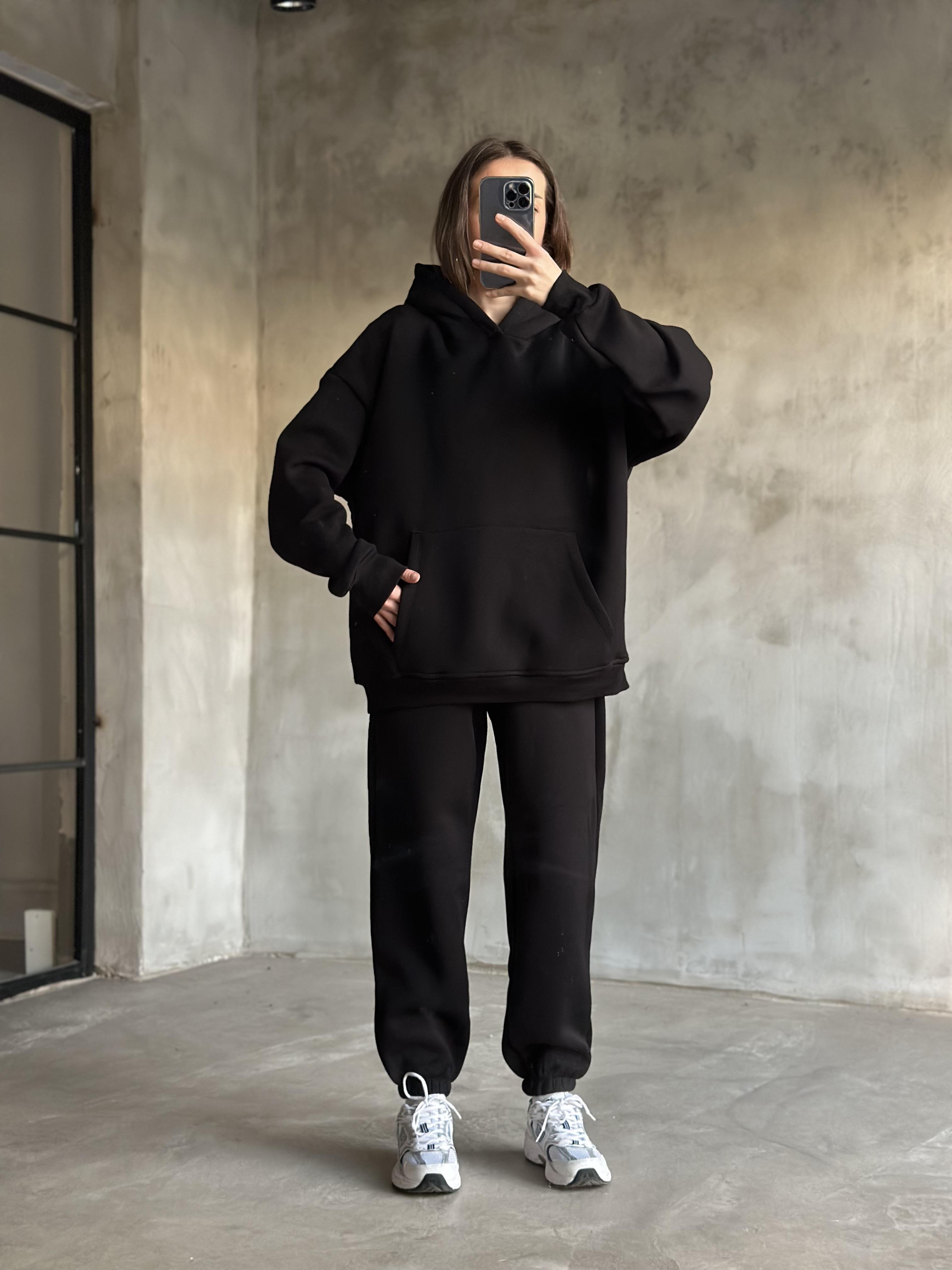 Rope Unisex Oversize Takım - Siyah