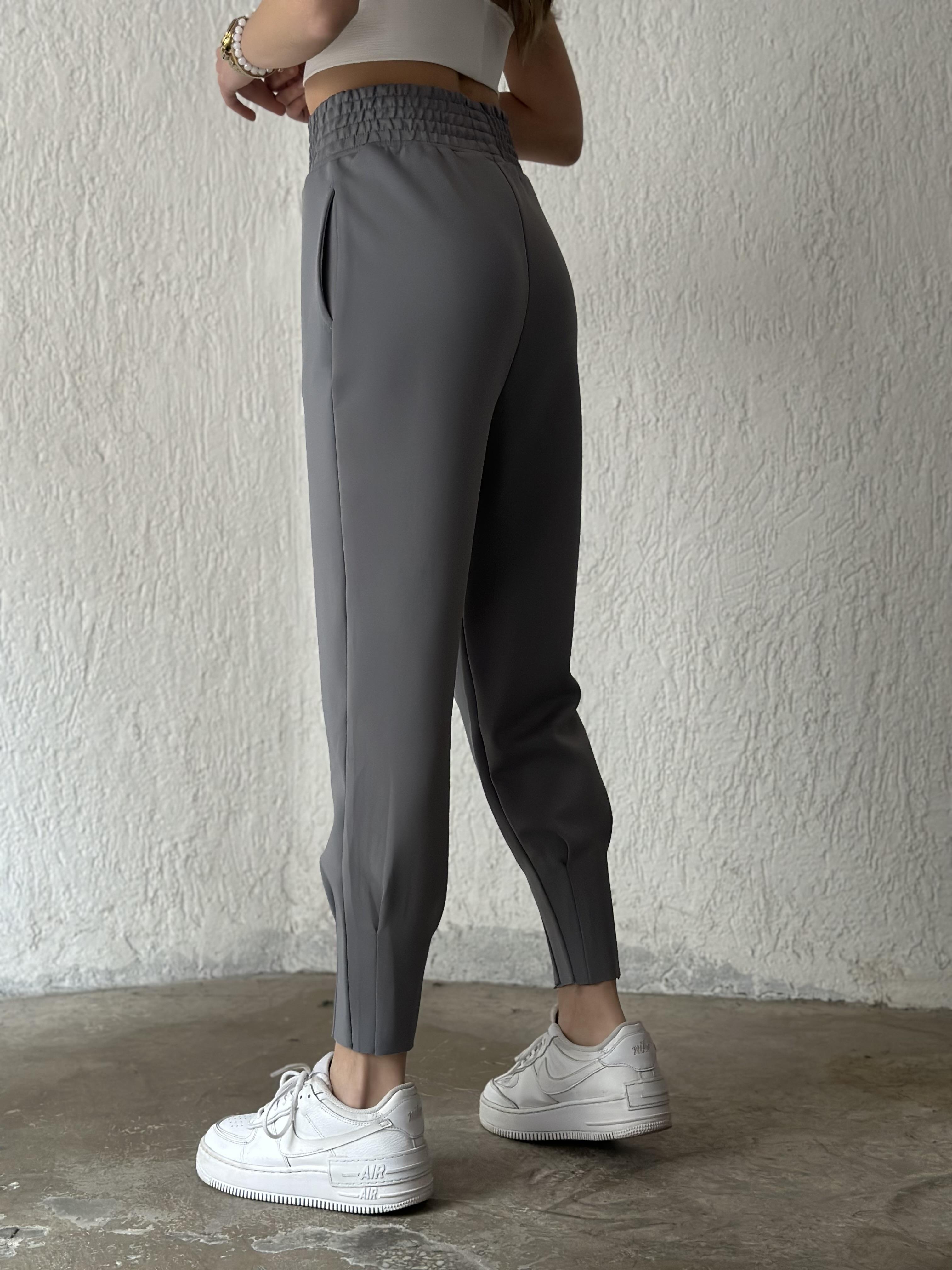 Scuba Kumaş Jogger Pantolon - Gri