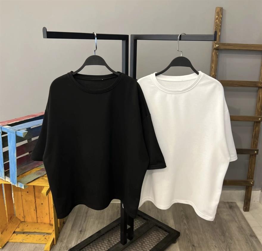 Siyah Oversize Basic T-Shirt - Dominatrend