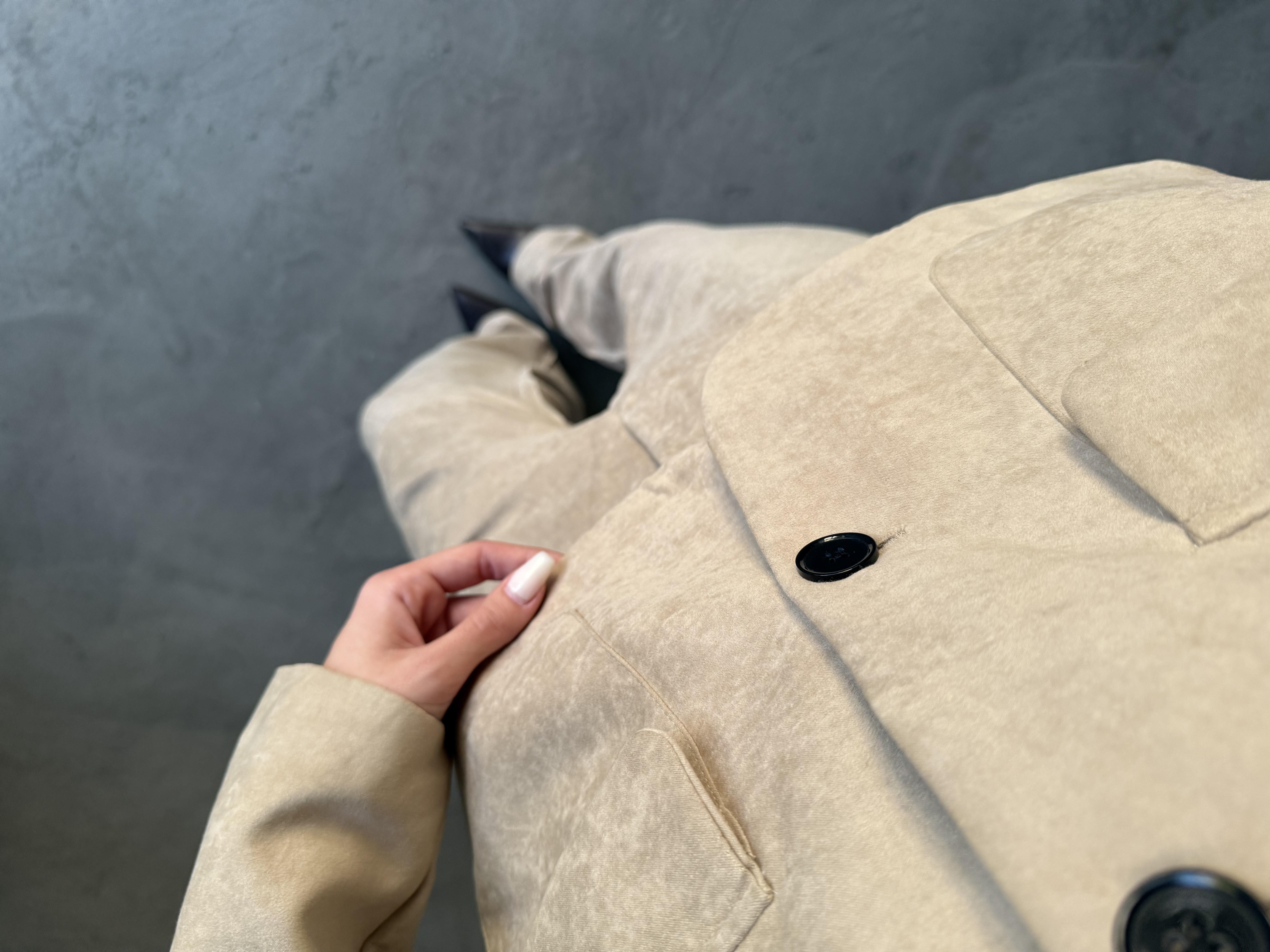 Süet Ceket Pantolon Takım