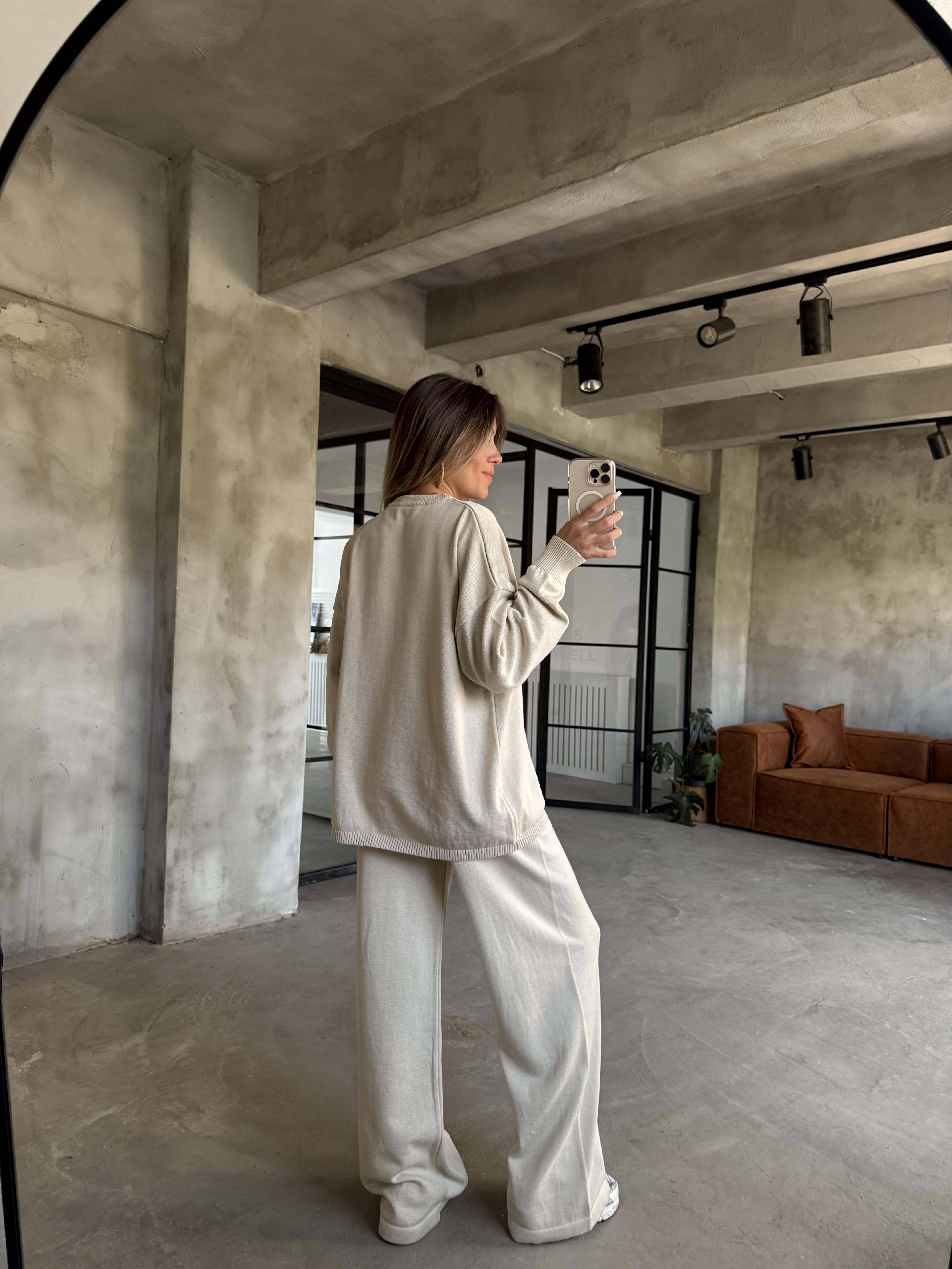 Taş Basic Oversize Triko Takım