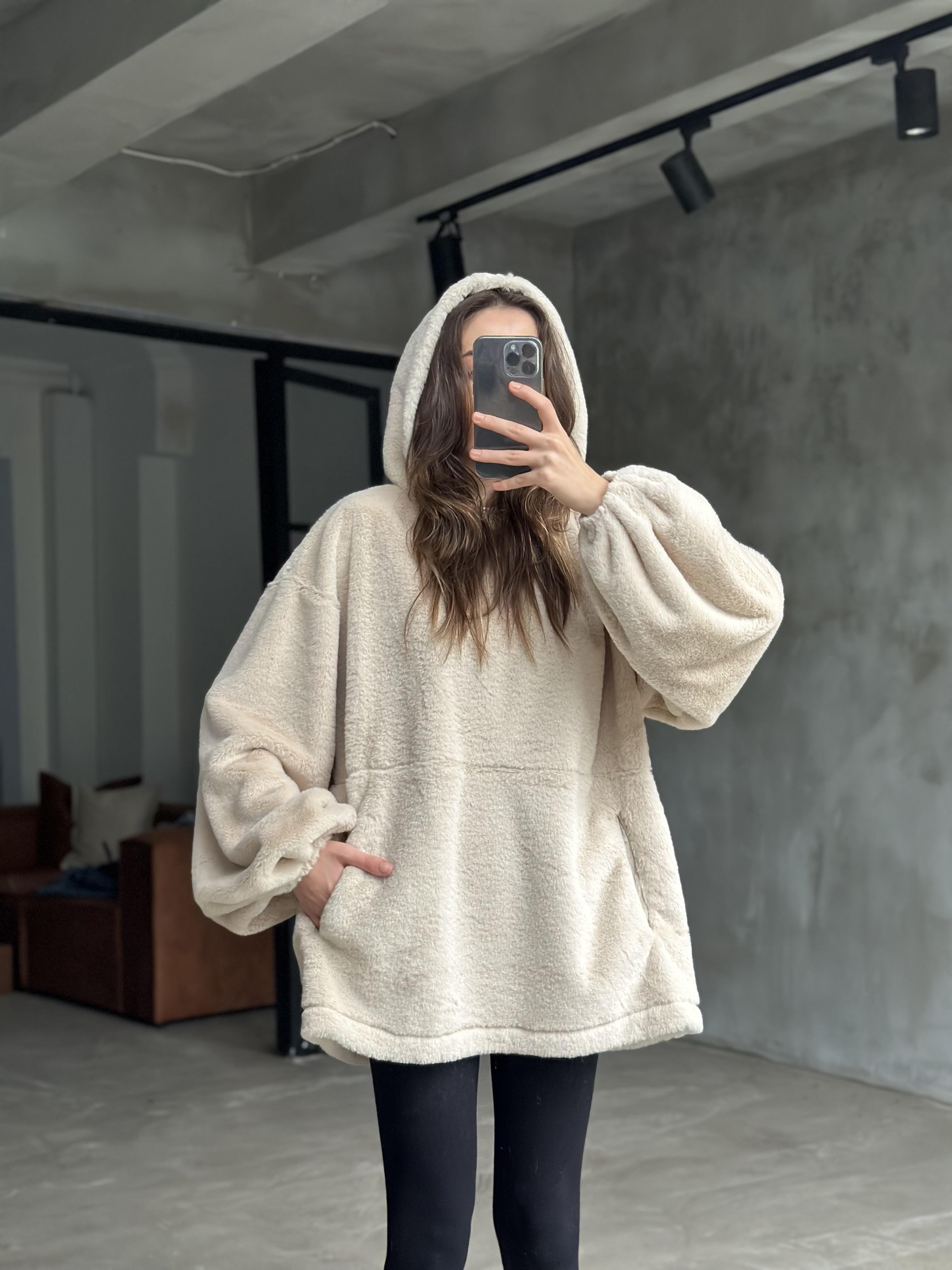 Teddy Peluş oversize Sweatshirt 