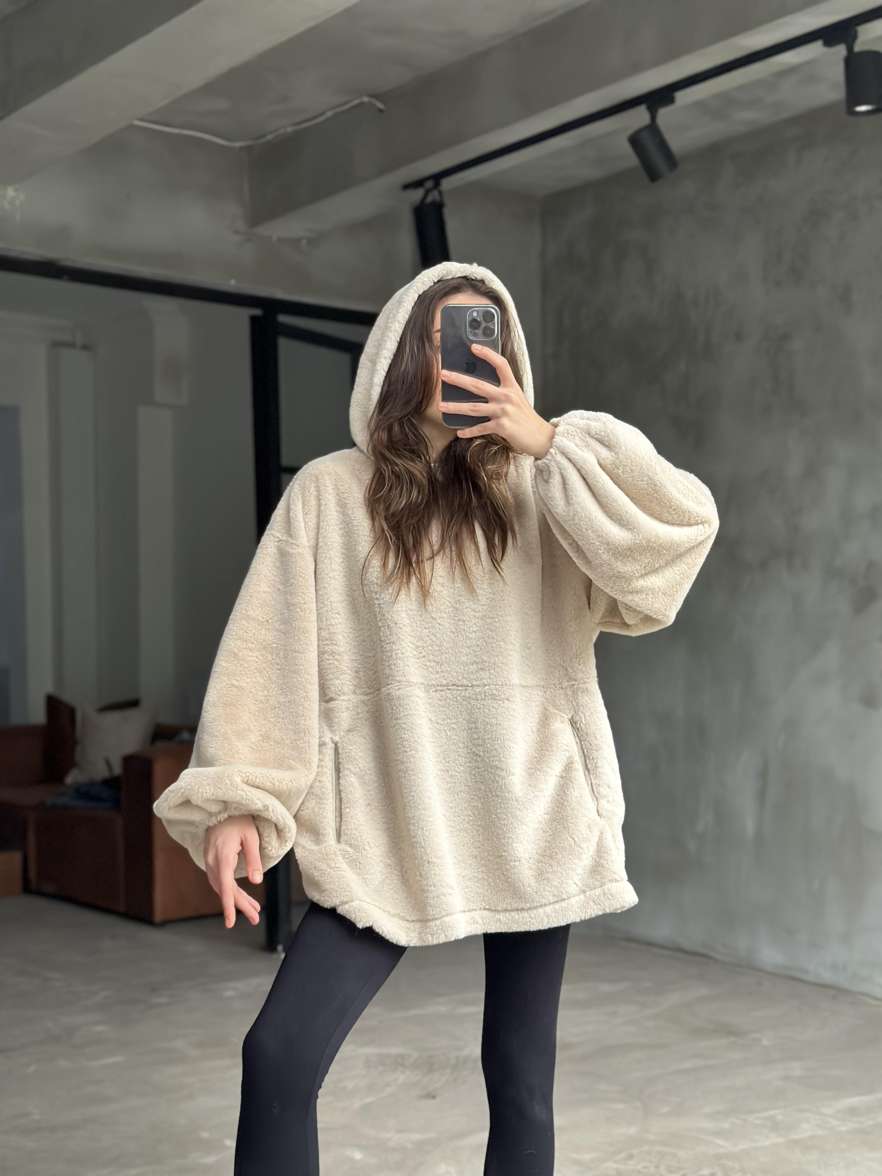 Teddy Peluş oversize Sweatshirt 