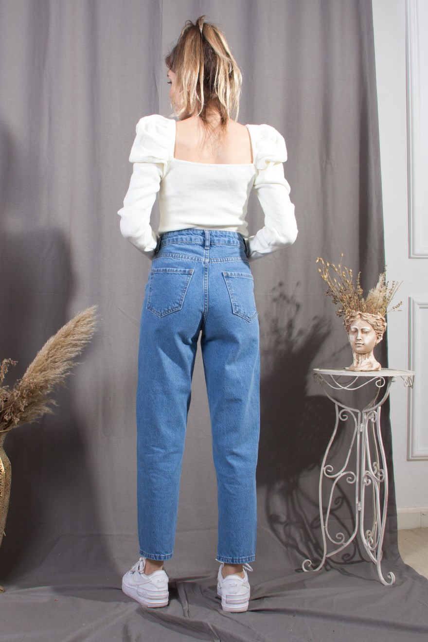 Trend Mom Jean Pantolon - Mavi