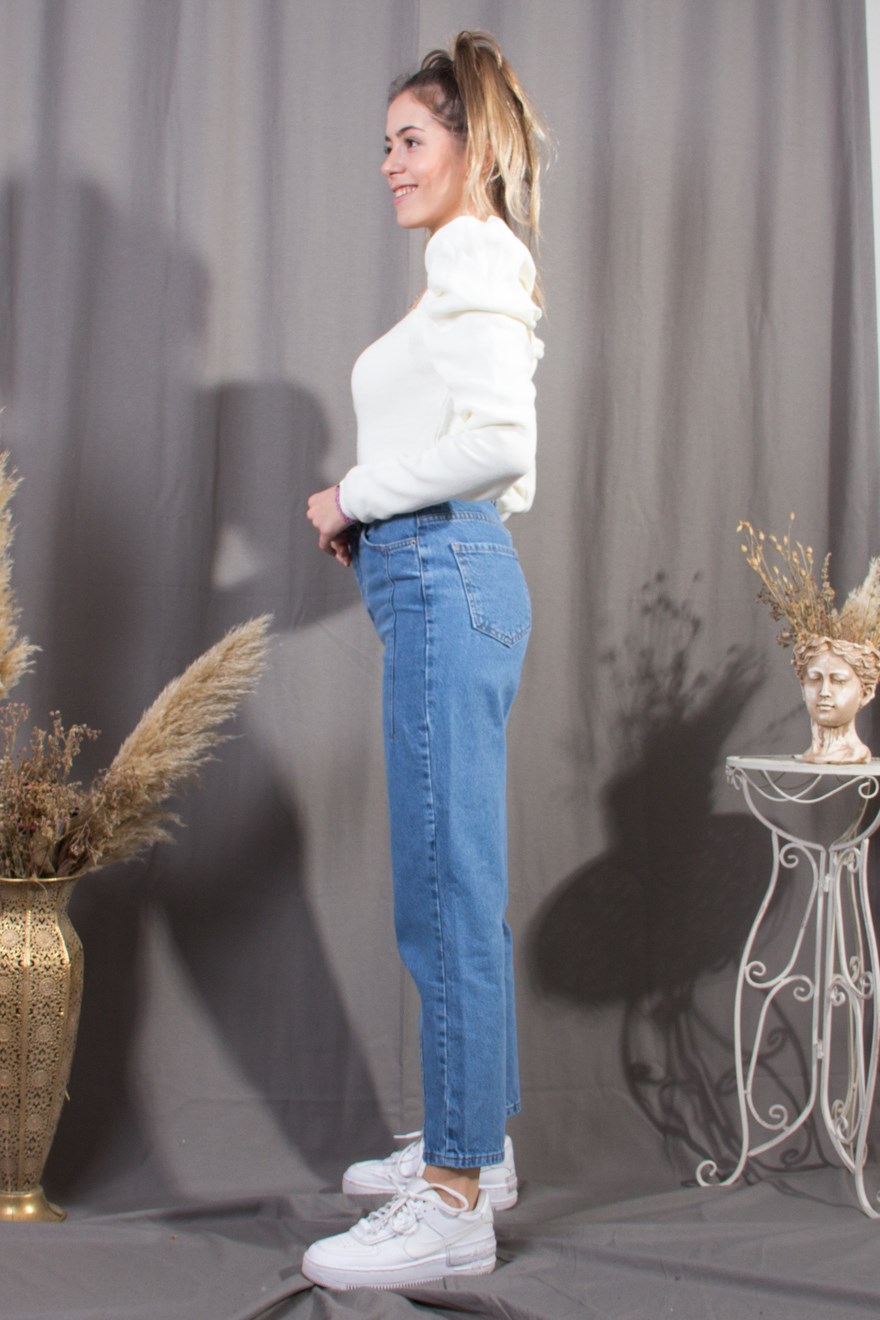 Trend Mom Jean Pantolon - Mavi