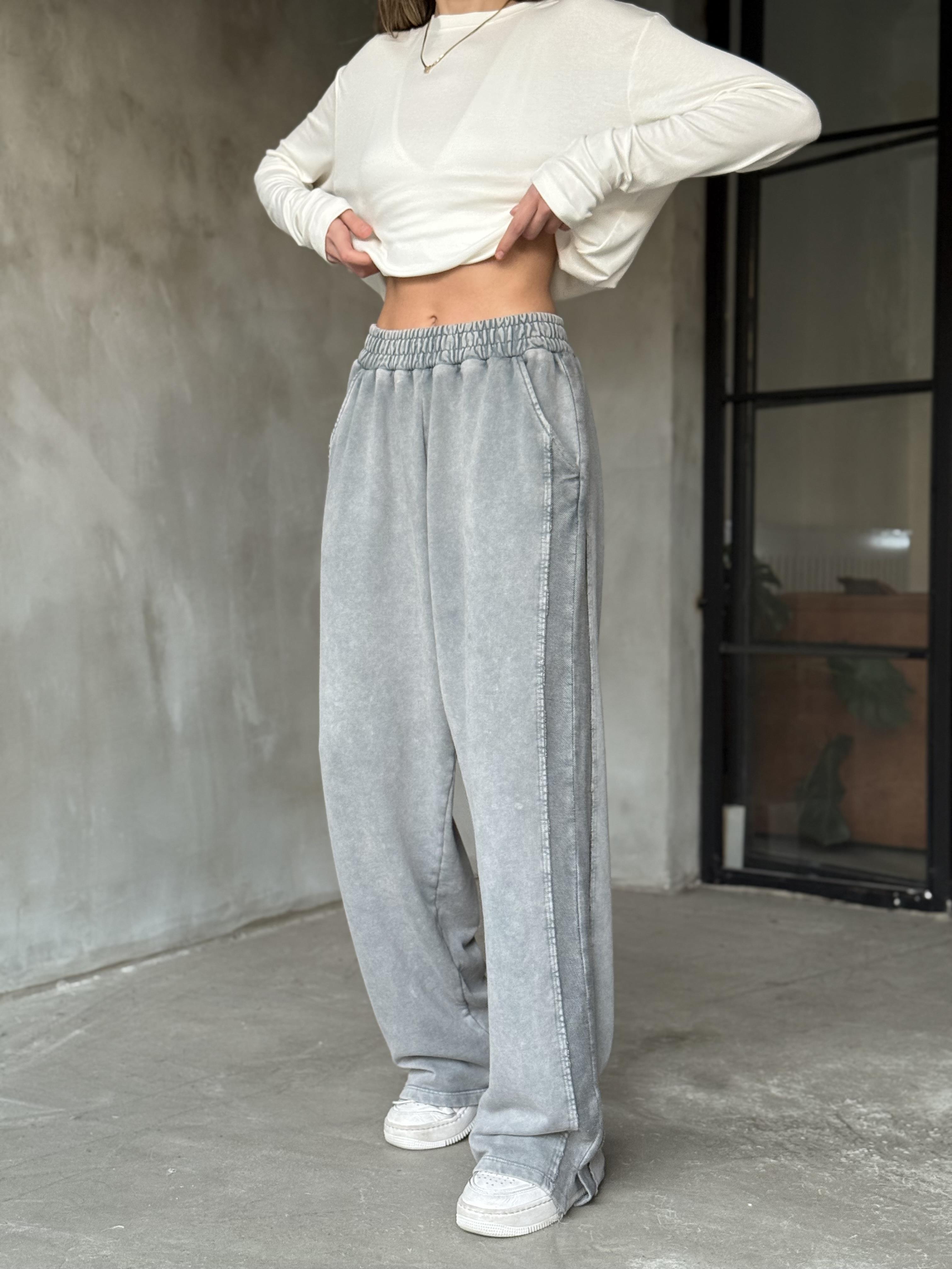 Yıkamalı Baggy Eşofman Altı