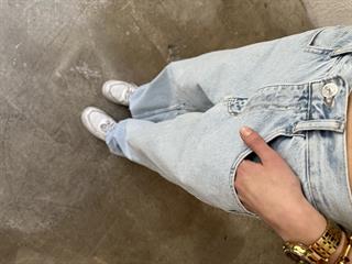 Ayarlanabilir Baggy Jean - Buz Mavi