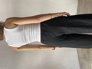 Basic Bisiklet Yaka Crop - Beyaz