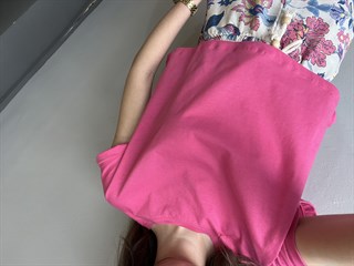 Basic Kısa Kollu Tişört - Pembe