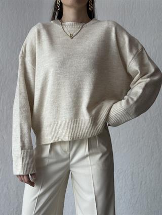 Basic Triko Kazak - Bej