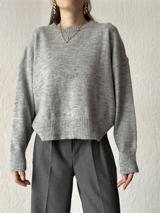Basic Triko Kazak - Gri