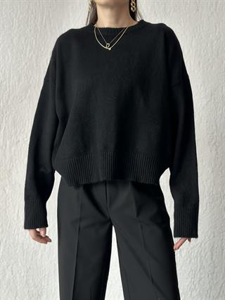 Basic Triko Kazak - Siyah