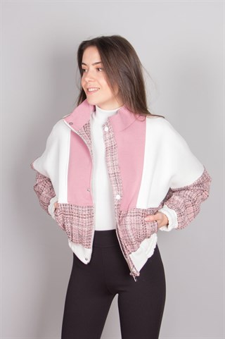 Bomber Astarlı Mont - Pembe