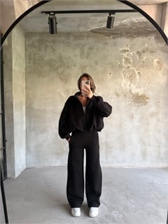 Bomber Ceketli Takım - Siyah - Dominatrend