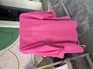 Cep Detay Keten Gömlek - Pembe
