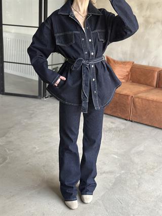 Denim Kot Ceket - Pantolon Takım
