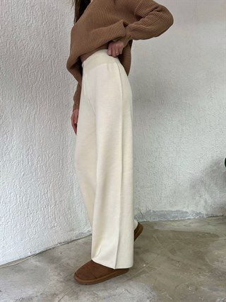 Ekru Triko Pantolon
