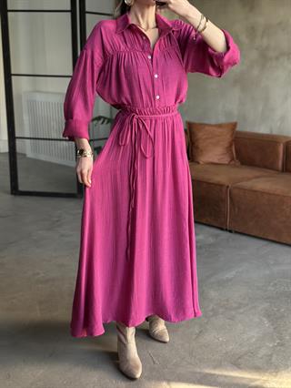 Etekli Gömlekli Takım - Pembe