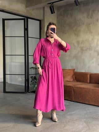 Etekli Gömlekli Takım - Pembe