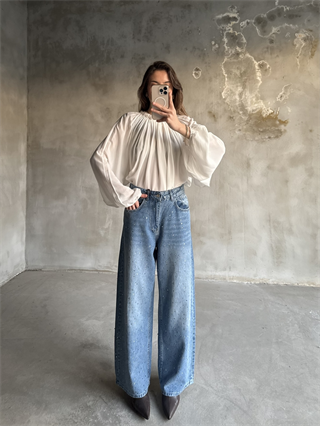 Full Taşlı Baggy Jean
