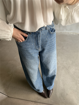 Full Taşlı Baggy Jean