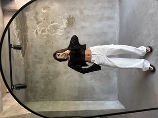 Gabardin Kargo Cepli Kırık Beyaz Pantolon