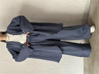 Gabardin Kimono Pantolon İkili Takım - İndigo