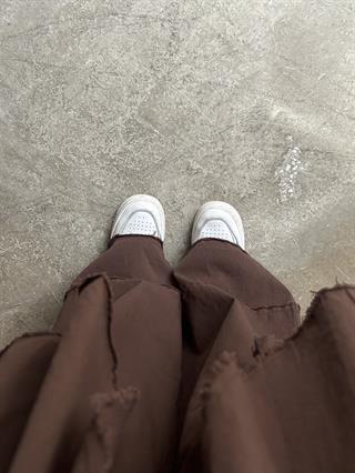 Gabardin Kimono Pantolon İkili Takım - Kahverengi