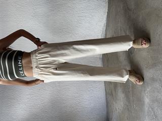 Gabardin Paça Kesik Pantolon - Bej