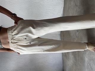 Gabardin Paça Kesik Pantolon - Bej