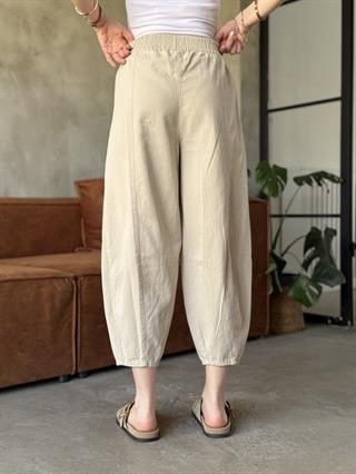 Gabardin Şalvar Pantolon - Bej