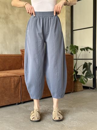 Gabardin Şalvar Pantolon - İndigo