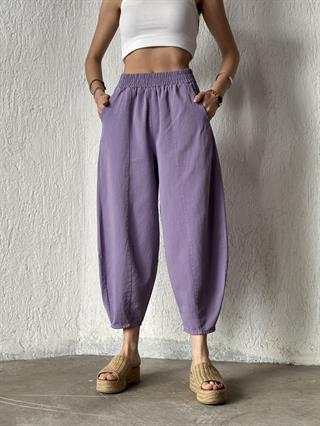Gabardin Şalvar Pantolon - Lila