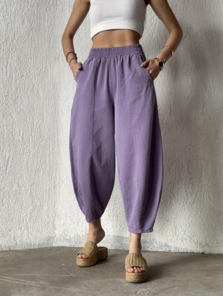 Gabardin Şalvar Pantolon - Lila