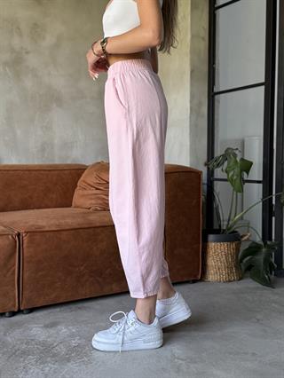 Gabardin Şalvar Pantolon - Pembe