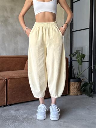 Gabardin Şalvar Pantolon - Sarı