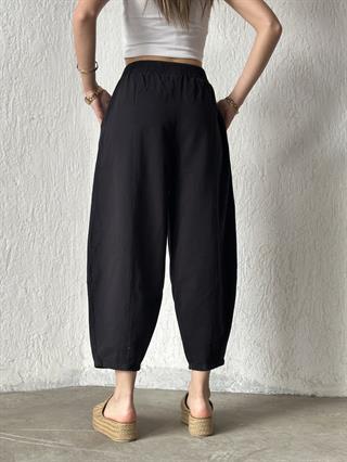 Gabardin Şalvar Pantolon - Siyah