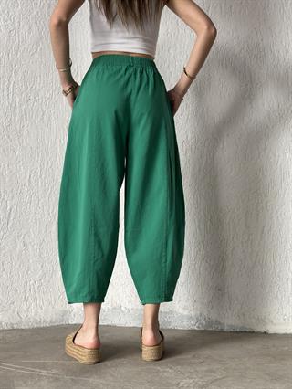 Gabardin Şalvar Pantolon - Yeşil