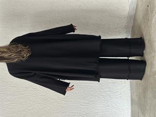 Gabardin Tasarım Kimono Pantolon Takım Siyah