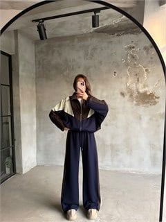 Garnili Eşofman Takımı - Lacivert - Dominatrend