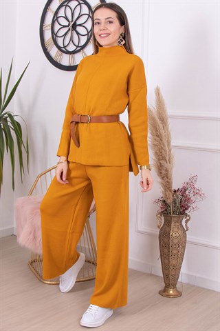Halter Yaka Basic Takım - Hardal