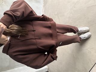 Kahve Nakışlı Oversize Eşofman Takımı