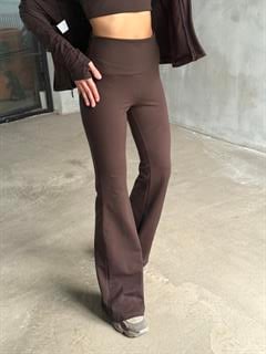 Kahverengi Bralet Tayt Ceket Takım