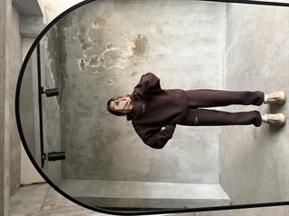Kahverengi Unisex Base Sıde Oversize Eşofman Takımı